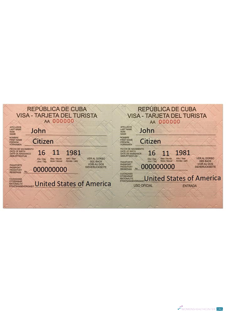 Download CUBA visa Photoshop template